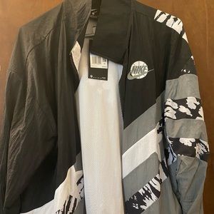 Nike Throwback Full Zip Jacket Loose Fit Windbreaker CK6621-010 Men Size M